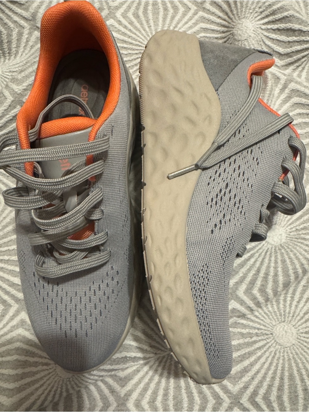 Gray & Orange Women’s Lightweight Running Sneakers size 7